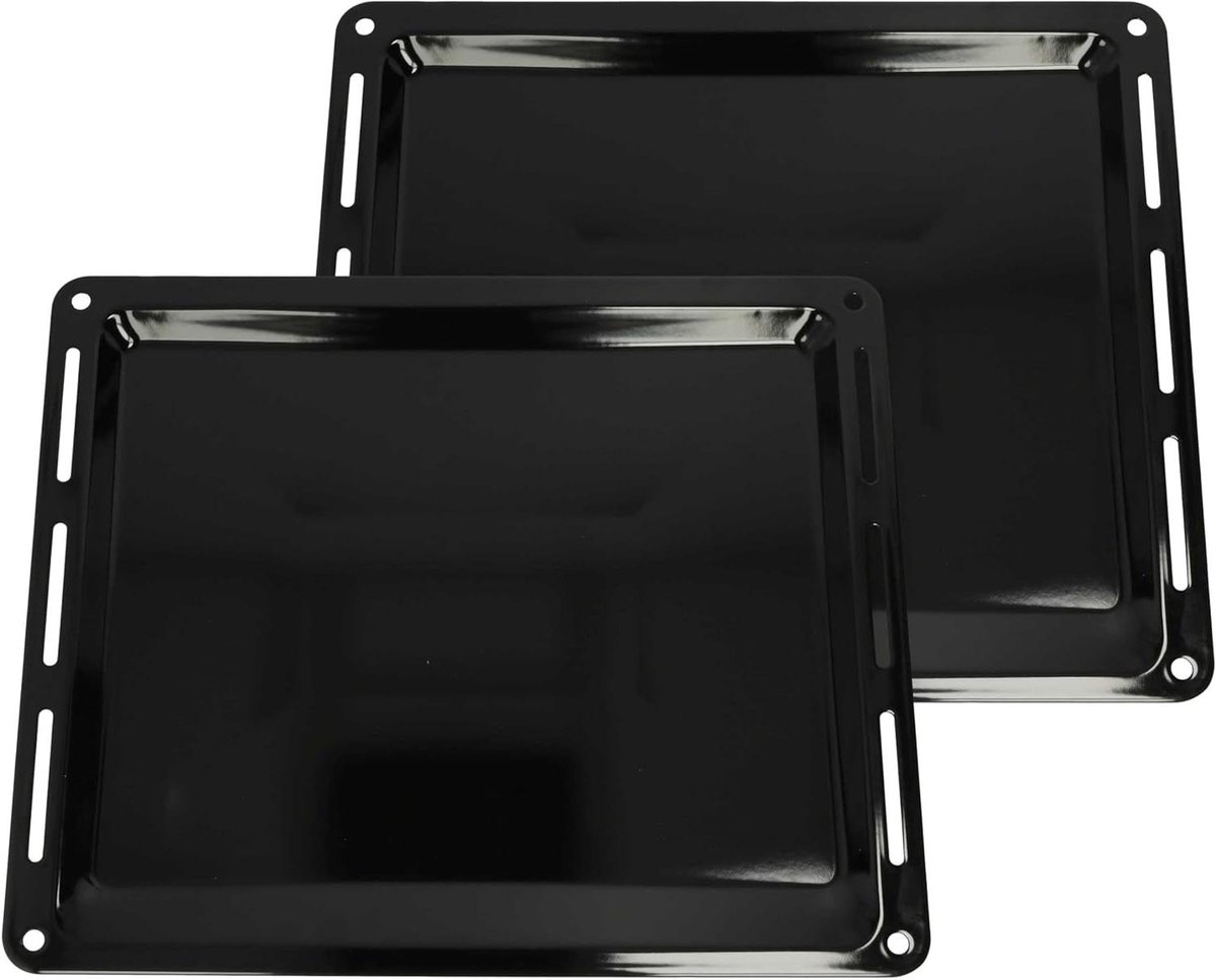 Bakplaat Oven Bakvorm Plaats Bakken van Gebak Antikleefoppervlak 445 x 377 x 25 cm Zwart