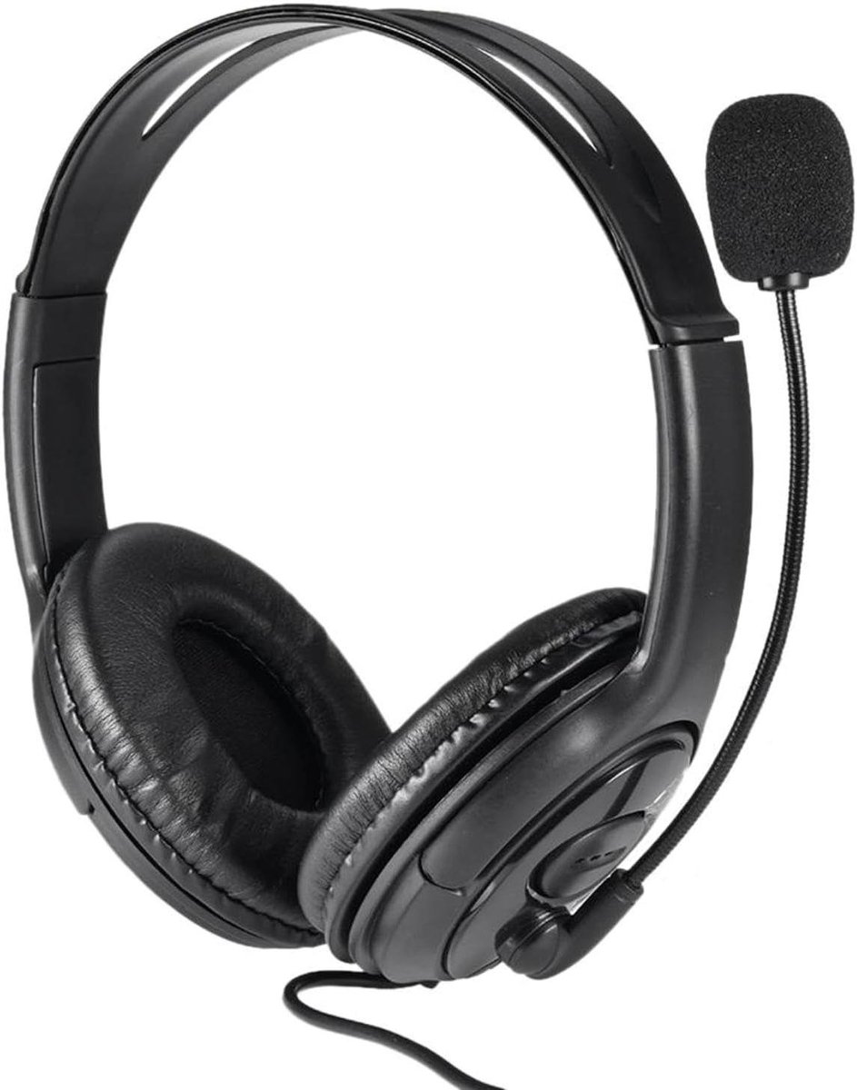 USB Headset - Computerkoptelefoon met microfoon - Online communicatie - Ruisonderdrukkende microfoon - 20865 g - Zwart