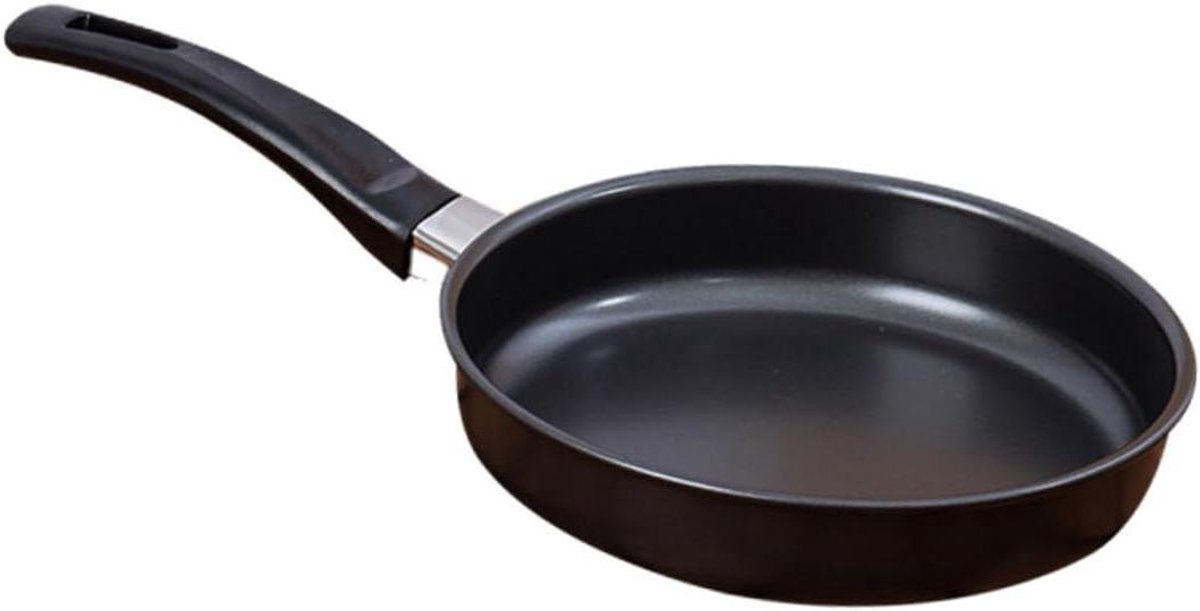 Mini Koekenpan - Omeletpan Bakplaat - Ontbijt Bakken - Antiaanbaklaag - 22x16x4 cm - Zwart