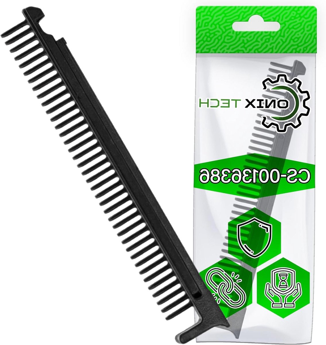 Stoom stijltang kam - Reserveonderdeel - Haarverzorging - Specifieke modellen compatibel - 101mm lengte - Zwart