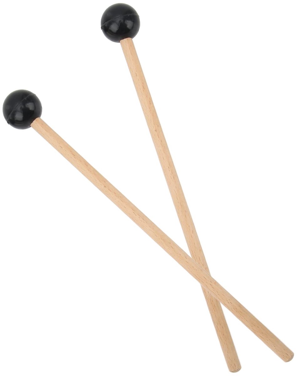 Dailygoods- Rubberen Voeringen Duurzaam - Muziekinstrumenttrommels - Geluidstherapie - Meditatie - Lichtgewicht - Massief Houten Handvat - Tongmallet