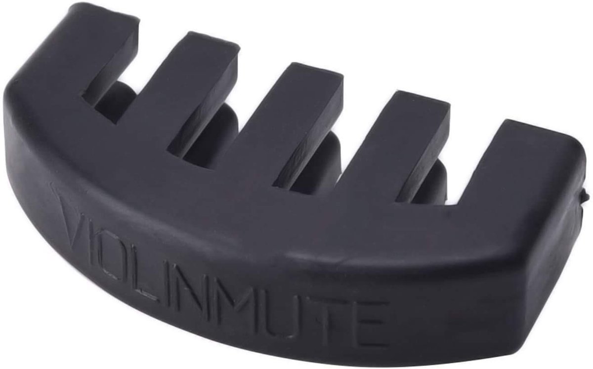Dailygoods- Viooldemper Rubber - Ideaal voor Oefenen - 4/4 Viool - Eenvoudig te Bedienen - Afmetingen 5,3 x 2,5 x 1,5 cm - Zwart - Demper