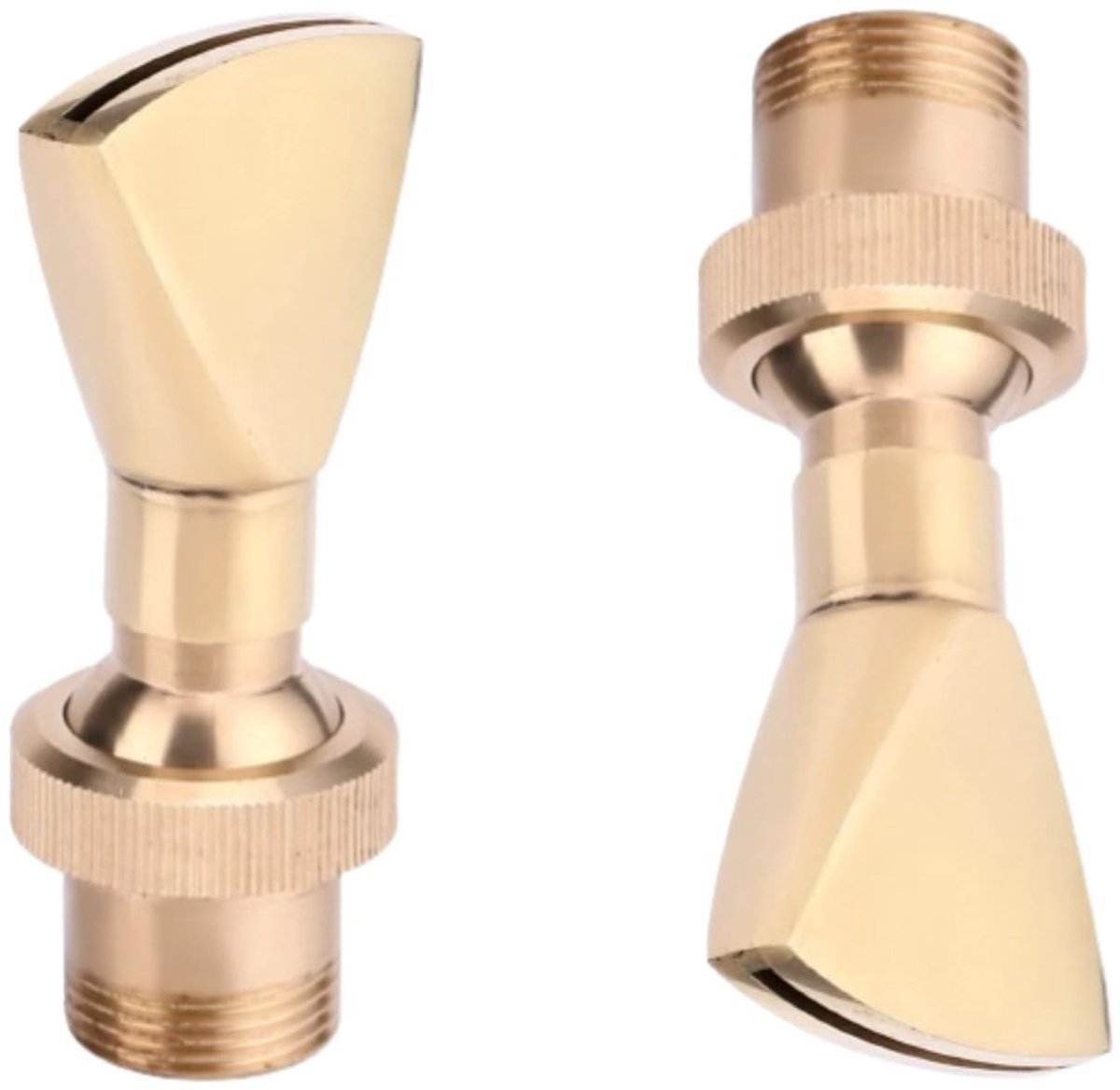 Dailygoods- Fontein Nozzle 2 Stuks - Messing - Verstelbaar Ontwerp - G1/2/G3/4 Draad - Fan Spray - Voor Tuin/Vijver - Sproeikop