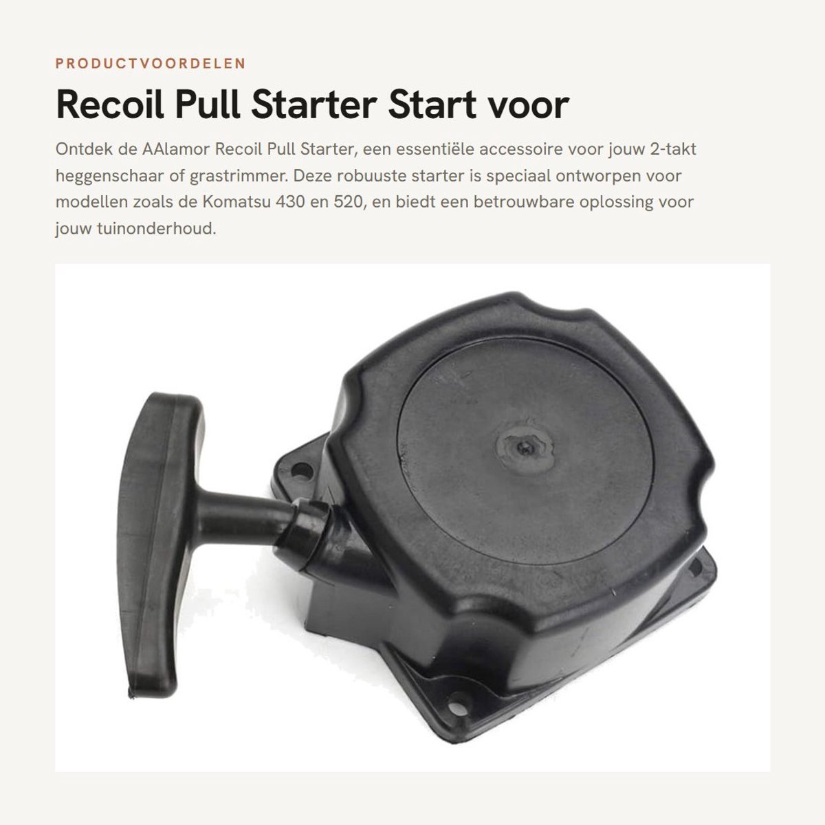 Dailygoody - Recoil Pull Starter - Start voor 2-takt Heggenschaar