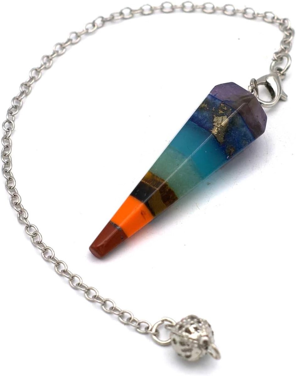 Spirituele Pendel - Natuursteen Slinger - Intuïtie Verkennen - Amethist Steen - 40x10 mm -