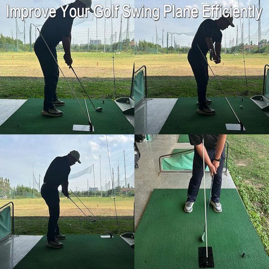 Golf uitlijning stok houder en swing oefenplaat voor optimale training van GOLF — afbeelding 2