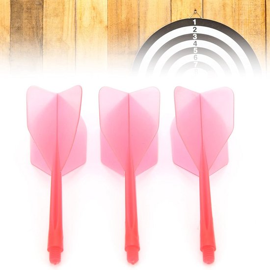 Dartpijlen Accessoires Set: 3x Geïntegreerde Shafts en Flights (Rood) van Merkloos — afbeelding 3