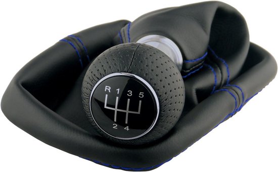 Schakelset - Pookhoes Pookknop - Auto Interieur - Plug and Play - 5 Versnellingen - Zwart Blauw — afbeelding 5