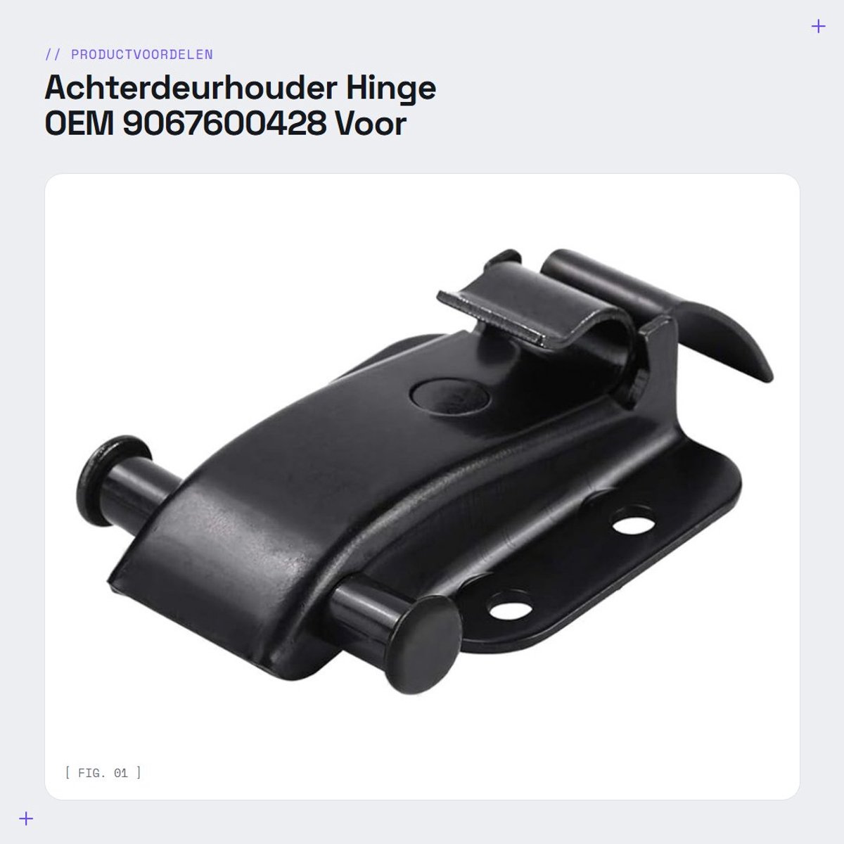 Dailygoods- Achterdeurscharnier Hoogwaardige Kwaliteit - Deur Scharnieren - M-ercedes Sprinter - Crafter 30-35 - Roestvrij Staal - ABS Kunststof - Deurscharnier