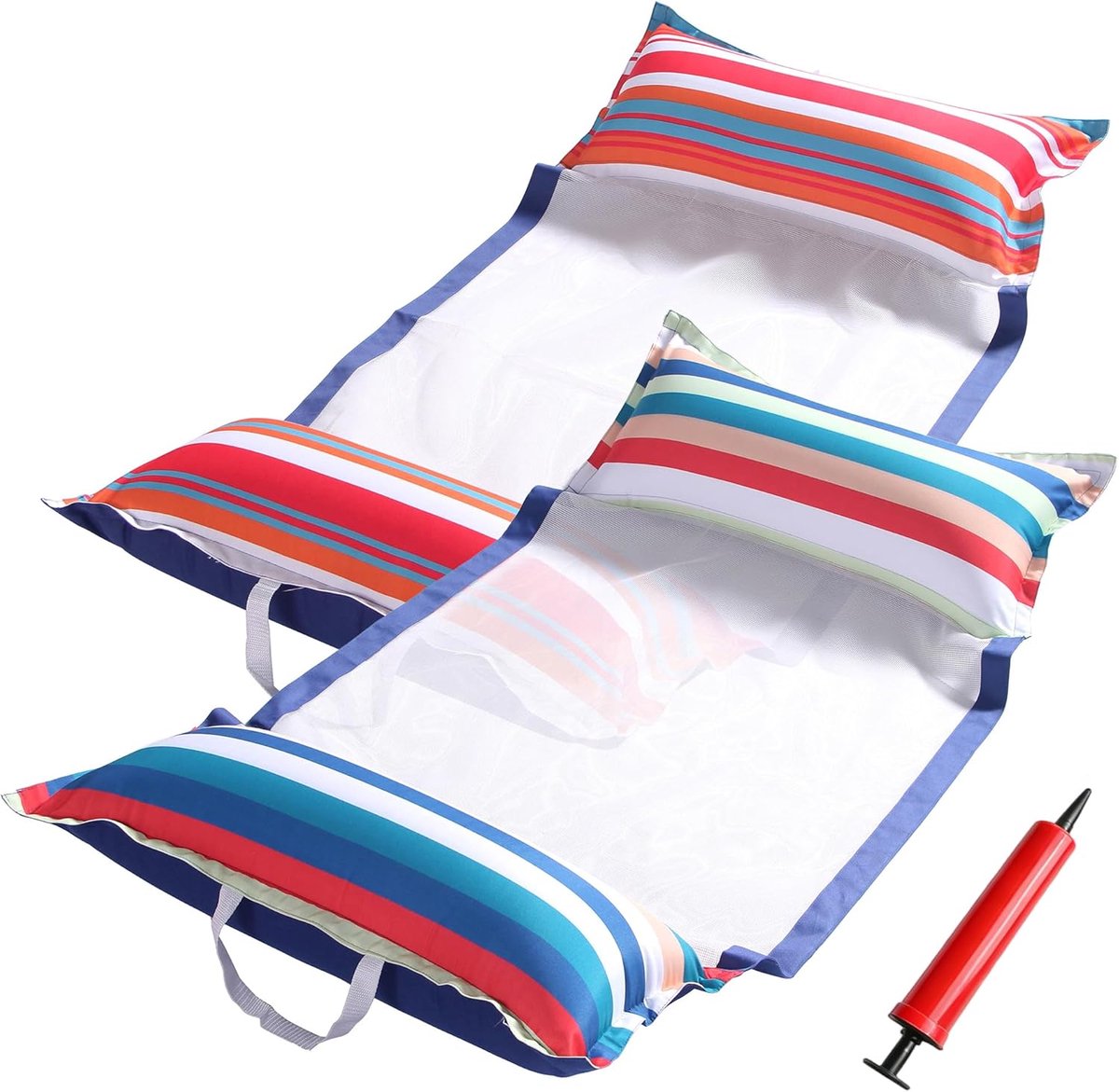 Waterhangmat XL - Opblaasbaar vlot - Ontspannen op water - 4-in-1 ontwerp - 2 stuks - Lake & Lollypop