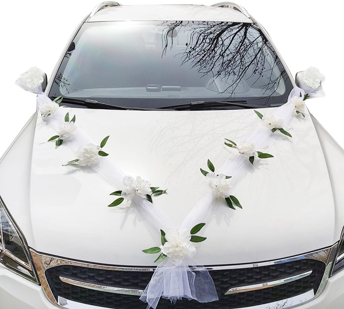 Dailygoods- Bruiloftsautodecoraties Set - Auto Decoratie - Netslinger