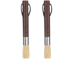 Dailygoods- Koffiemolenborstel - Reinigingsborstel - Houten Handvat