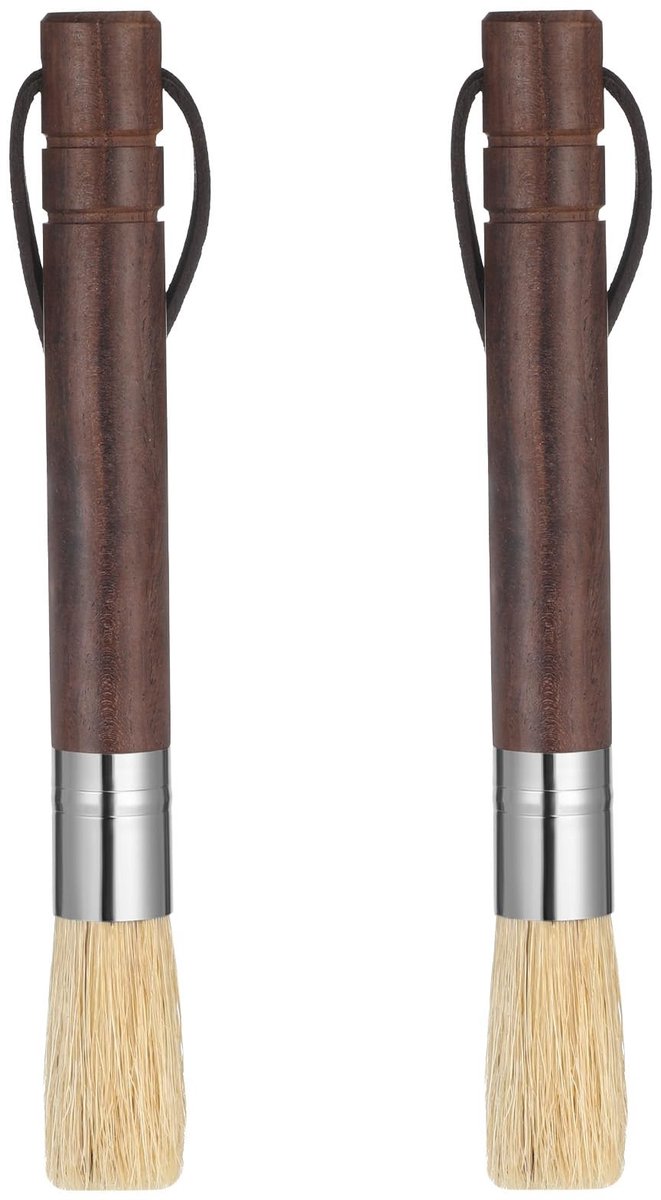Dailygoods- Koffiemolenborstel - Reinigingsborstel - Houten Handvat