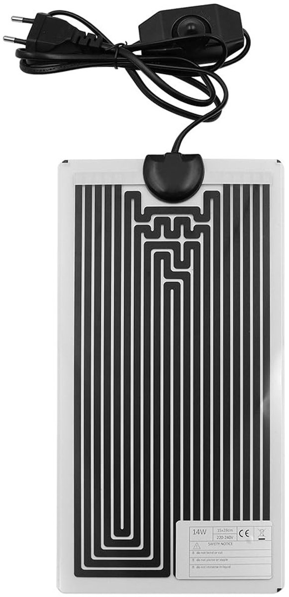 Dailygoods - Warmtemat - Thermostaat - Ideaal voor reptielen en kleine huisdieren - 15x28c