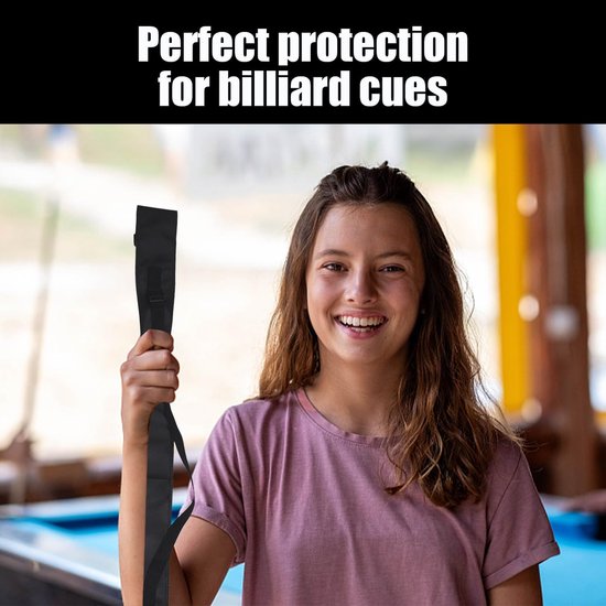 Dailygoods- Biljartkeu-hoes 2 Stuks - Biljartkeu-tas - Snooker - 1/2/3/4 Keuzak - Lichtgewicht - Zwart Nylon - Keuhoes van Dailygoods — afbeelding 2