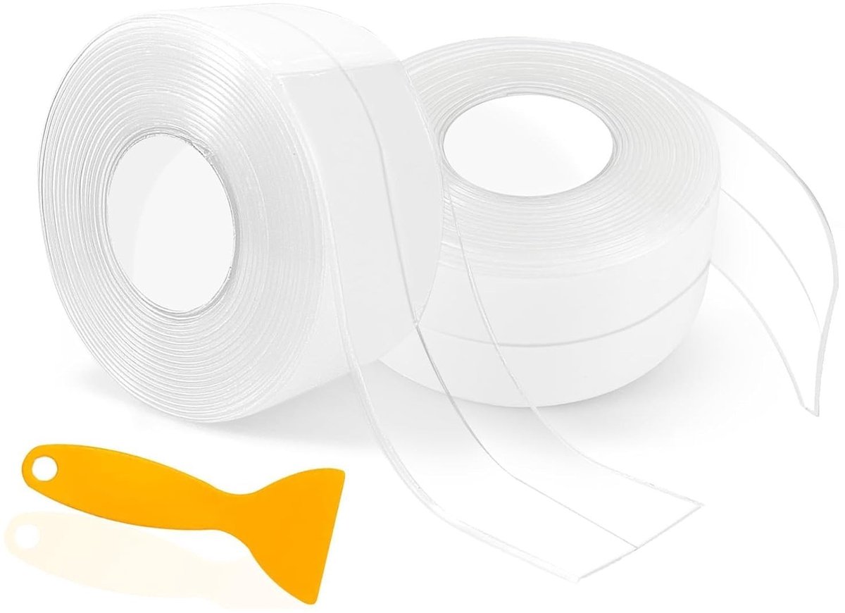 Dailygoods- Afdichtingstape Waterdicht - PVC Afdichtingsband - Zelfklevend - Voegafdichtband - Keuken/Badkamer - Flexibel Materiaal 36 mm x 3,2 m - Voegband