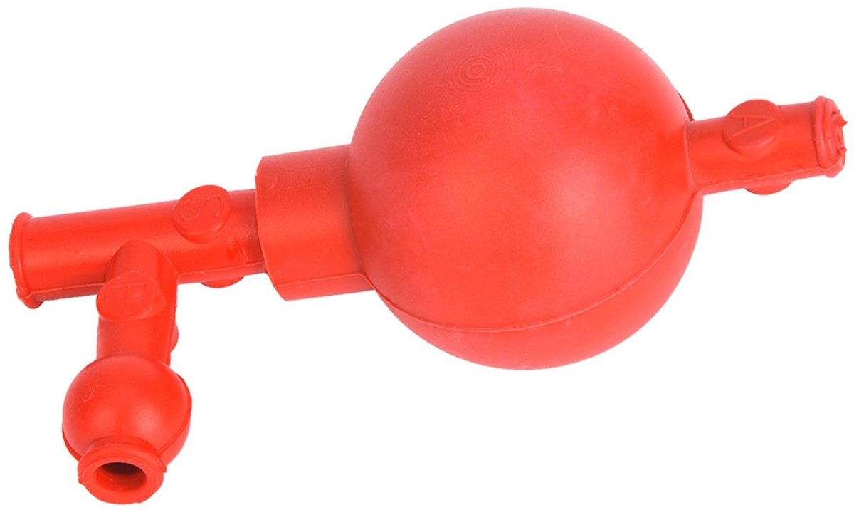 Dailygoods- Zuigbuis Hoogwaardig Rubber - 3 Openingen - Pipetvuller - Corrosiebestendig - Veilig in Gebruik - Eenvoudig te Bedienen