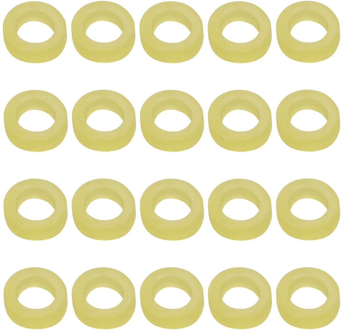 Dailygoods- Aasbanden 700 stuks - Rubber - Geel - Binnendiameter 4 mm - Buitendiameter 6 mm - Geschikt voor pellets en wormen - Aaslint