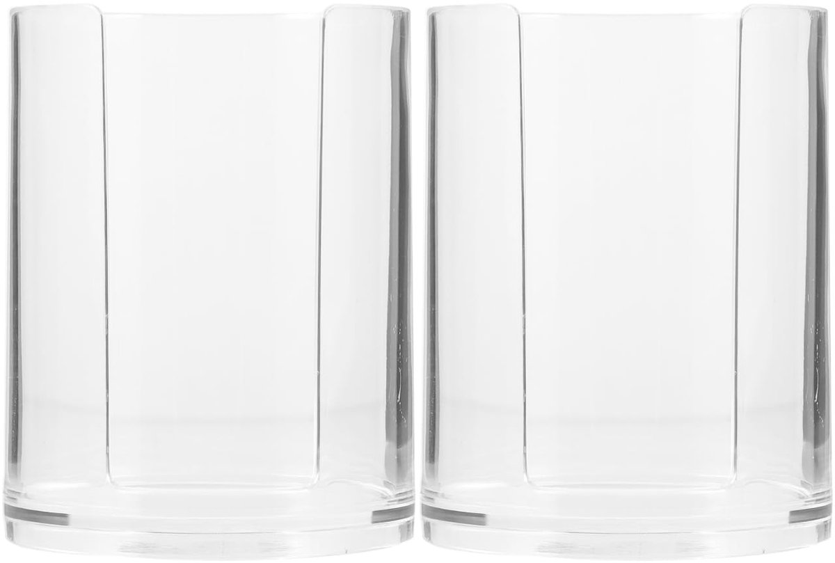 Dailygoods- Bekerhouder Duurzaam - Papieren Bekerdispenser - Organizer - Set van 2 - Badkamerhouder - Hard Acrylmateriaal