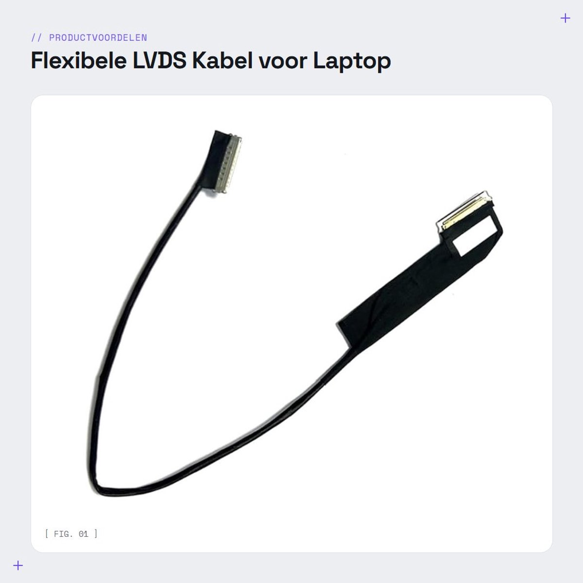 Dailygoods - Flexibele LVDS Kabel voor Laptop Scherm