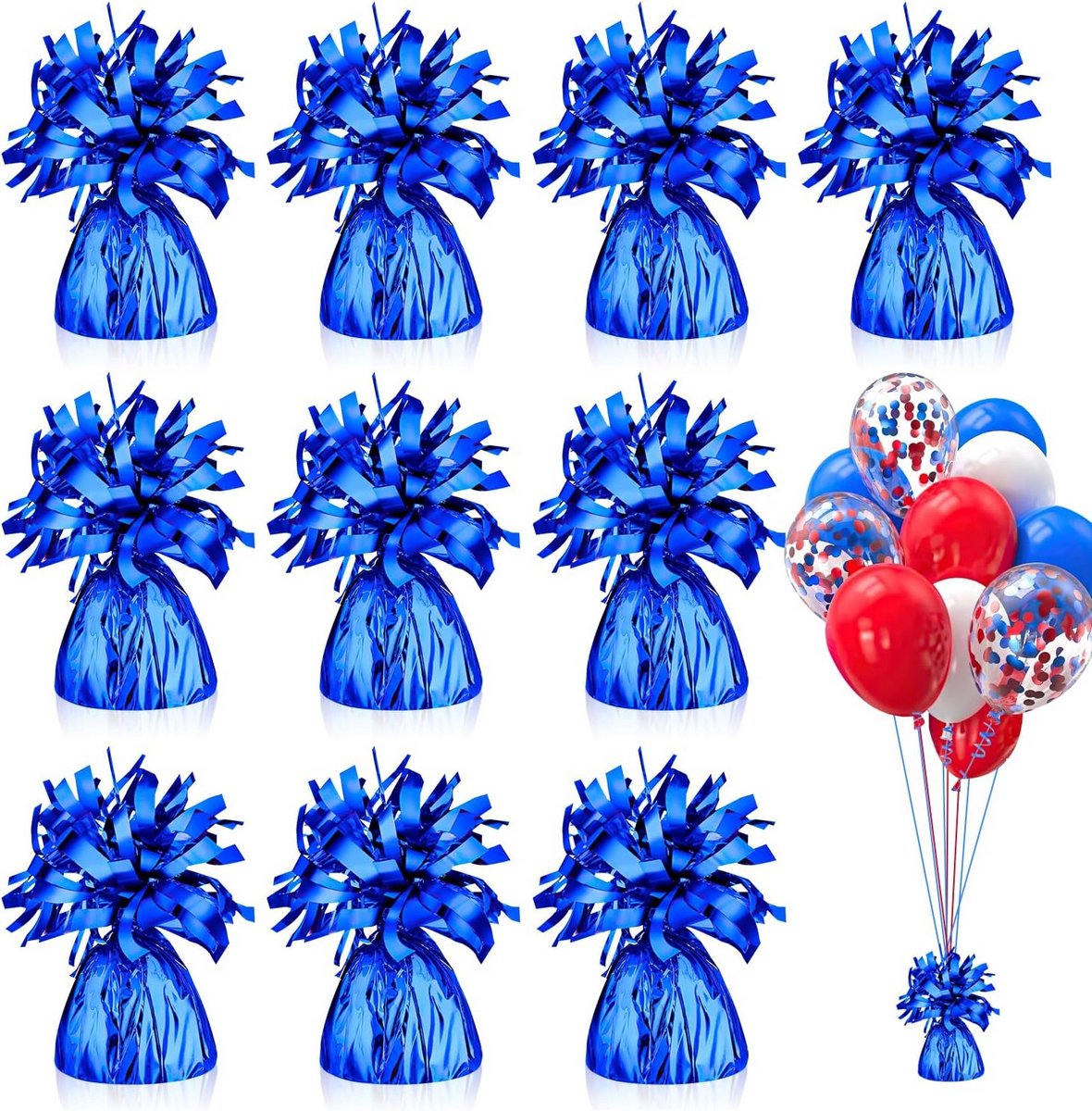 Set van 10 Ballongewichten Blauw 170g voor Heliumballonnen Feestdecoratie