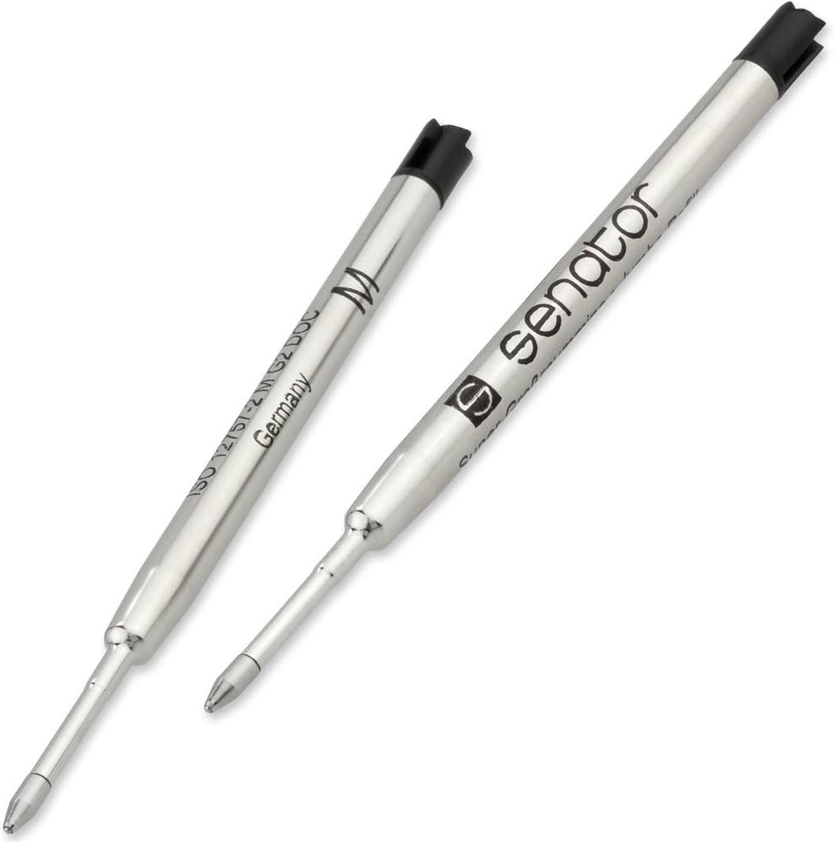 Metalen balpenvulling set van 2 navullingen G2 zwart - 1,0 mm lijn