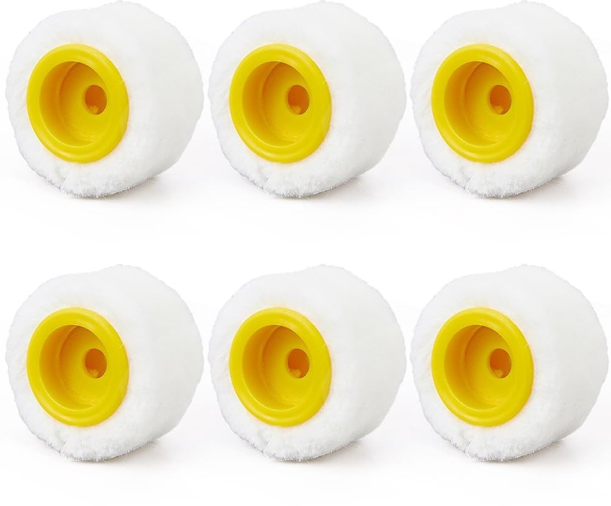 Dailygoods - Set van 6 Mini Verfrollen voor Schilderwerk