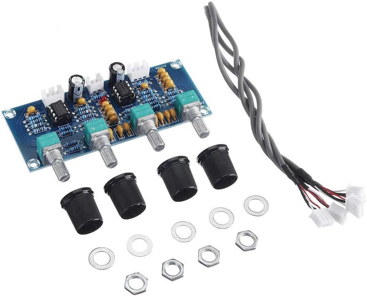 Voorversterker Geluidskaart - Audio Preamp - Film Geluid Verbeteren - Met Volume Regeling - 96 x 39 mm - Groen