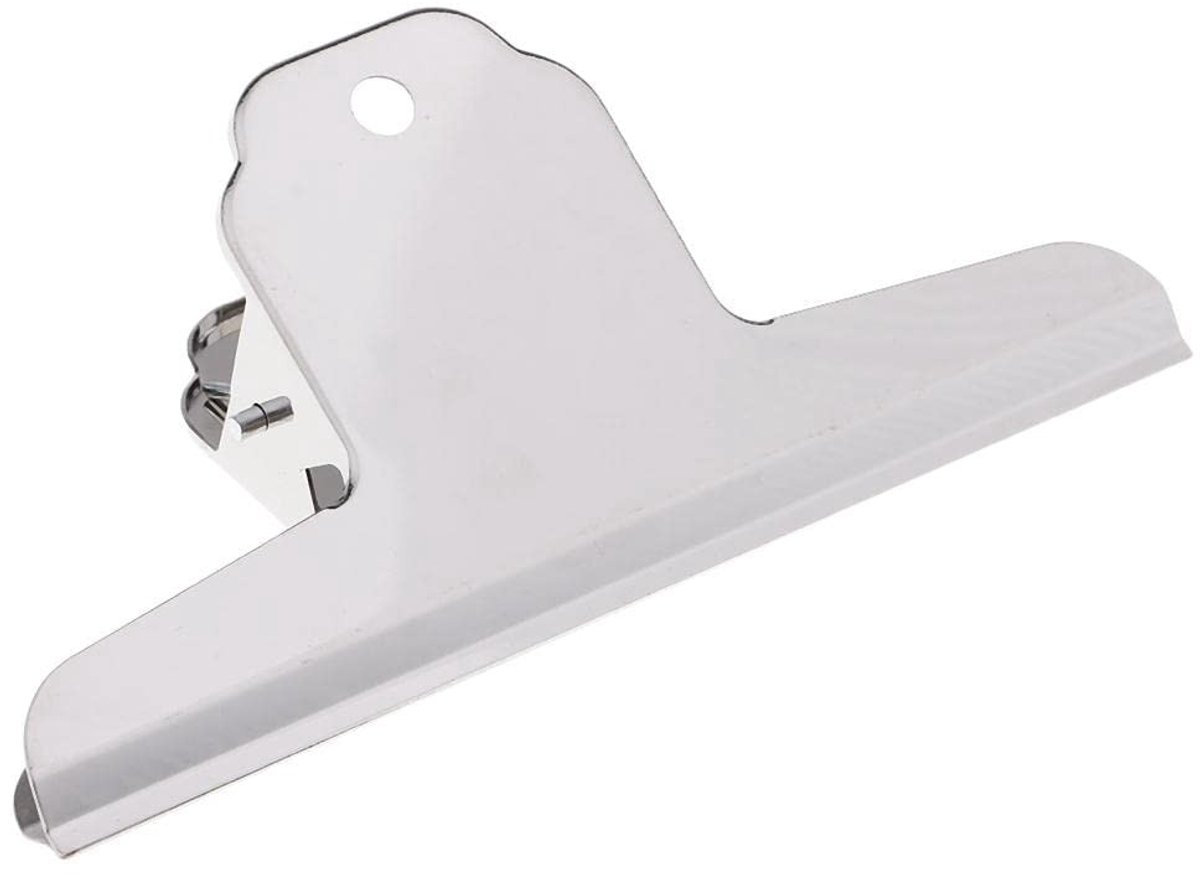 Dailygoods- Scharnierclip Stevig - Roestvrij Staal - 12cm - Paperclip - Kantoorbenodigdheden - Documenten Organiseren - Duurzaam