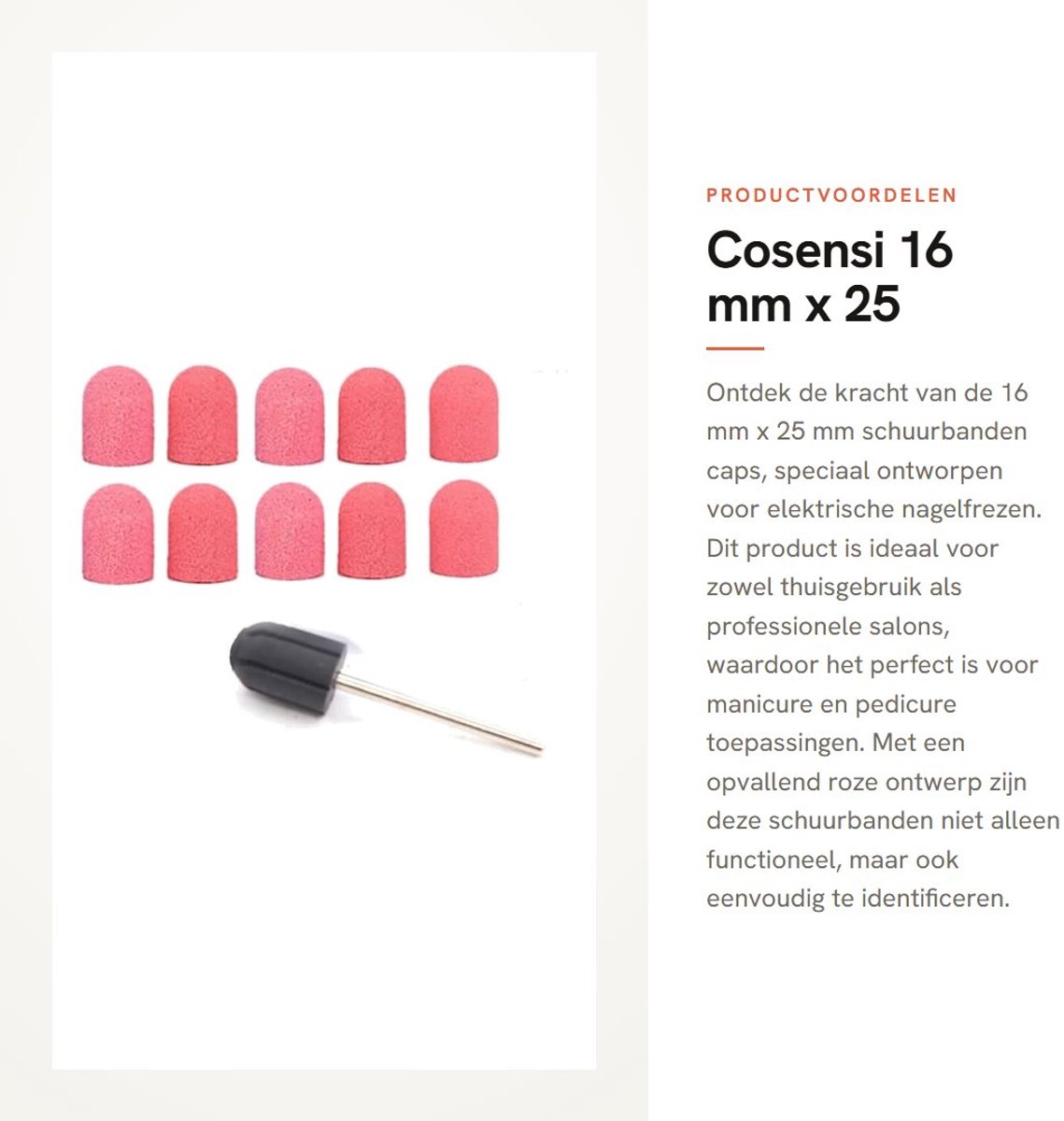 Dailygoods - 16 mm x 25 mm schuurbanden - Professionele nagelfrees - Duurzaam en gebruiksvriendelijk - Roze - Perfect voor manicure en pedicure - Idea...