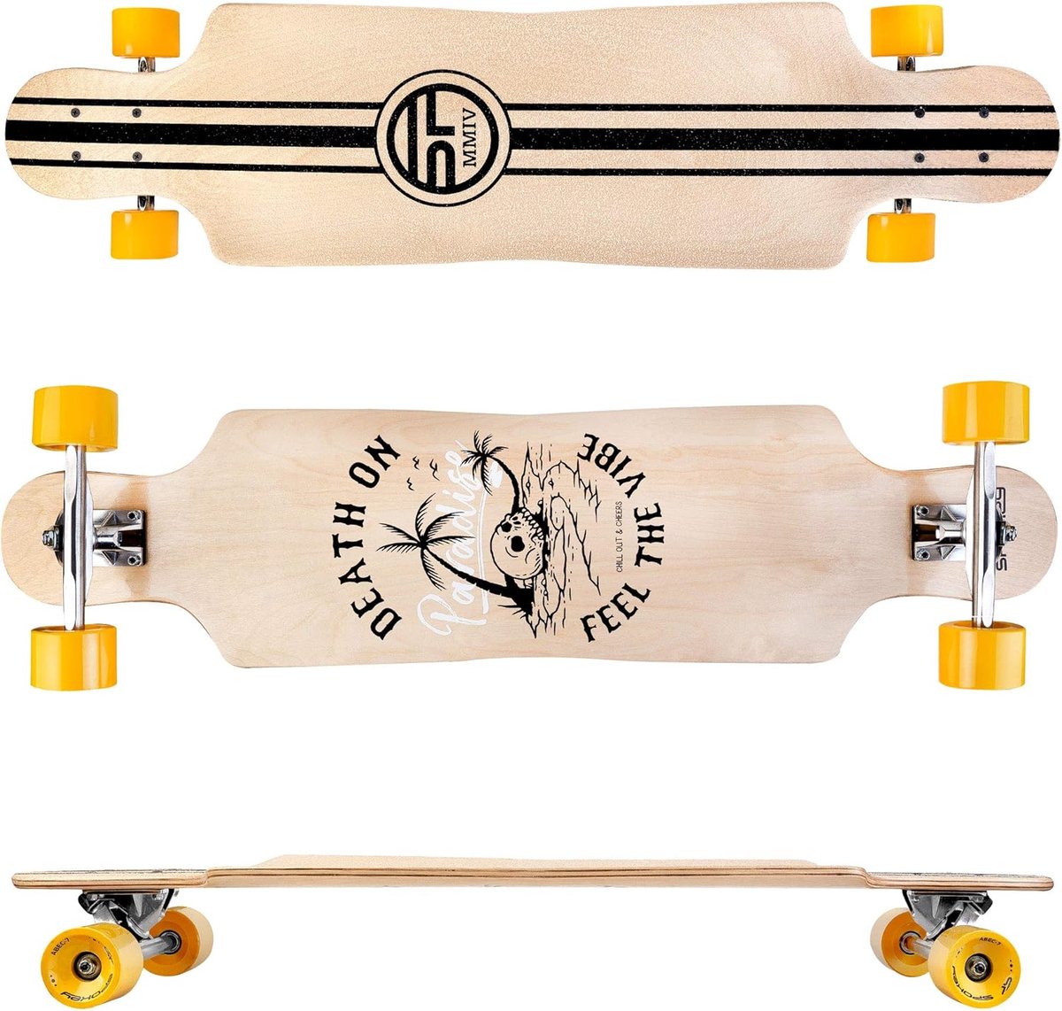 Longboard Skateboard Freeride Board Snel Rijden Canadees Esdoorn Dek 94 x 23.5 cm Niet gespecificeerd