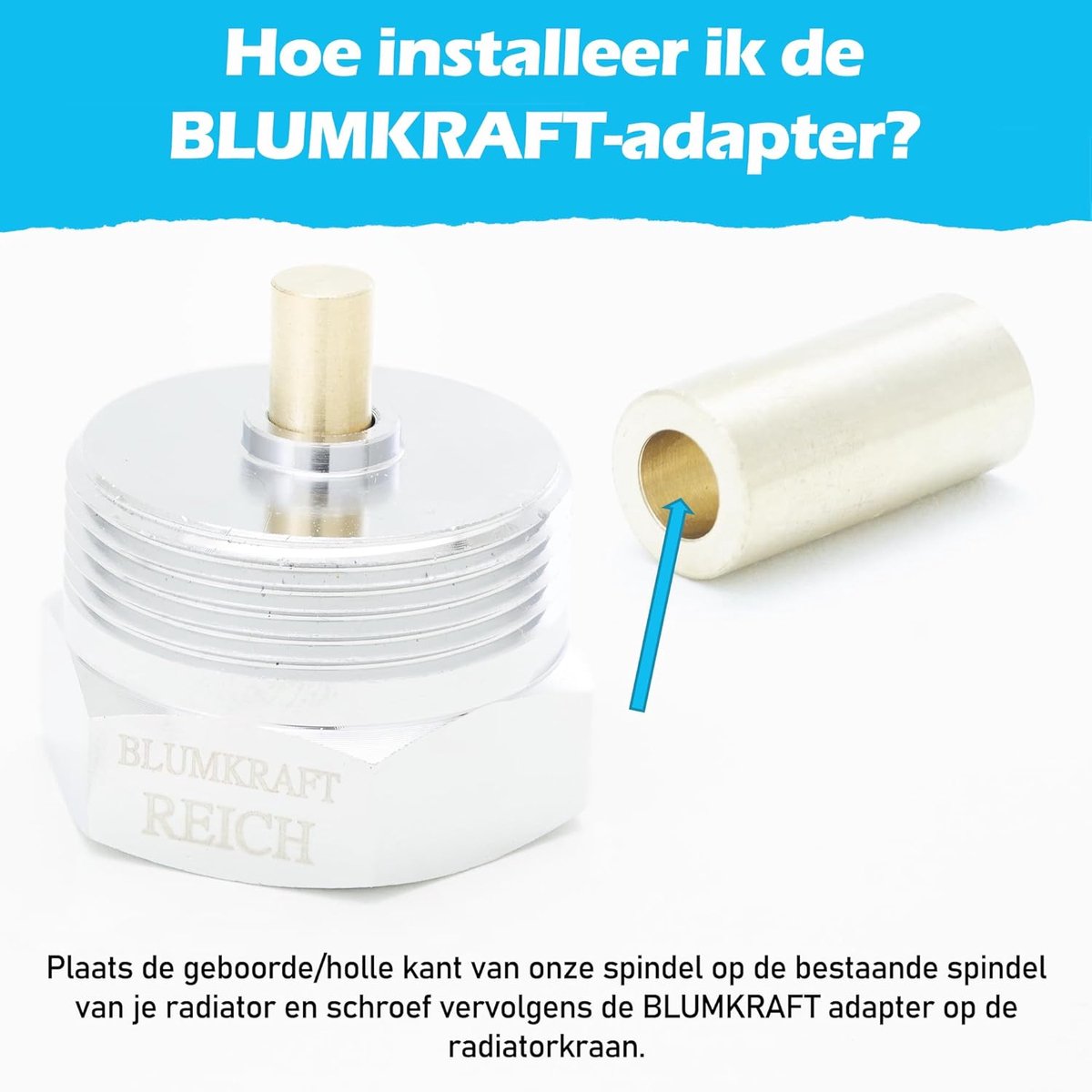 Radiator Adapter - Thermostaat Koppeling - Verwarming Aanpassen - Massief Metaal - M30 x 1.5 - Chroom