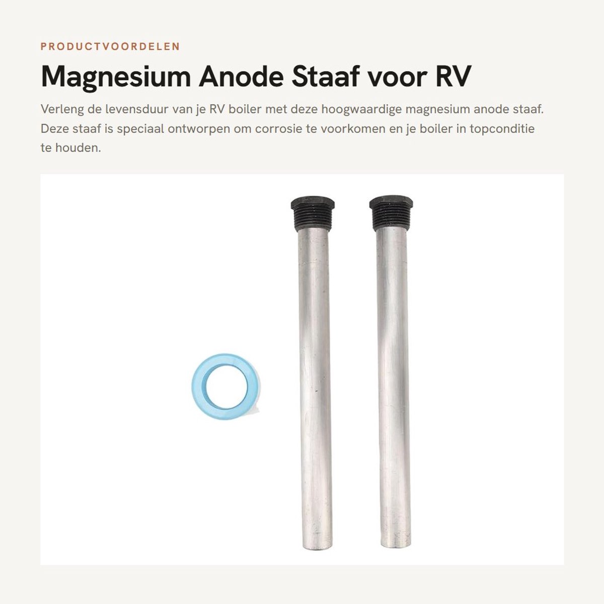 Dailygoods - Magnesium Anode Staaf voor RV Boiler 3/4 NPT
