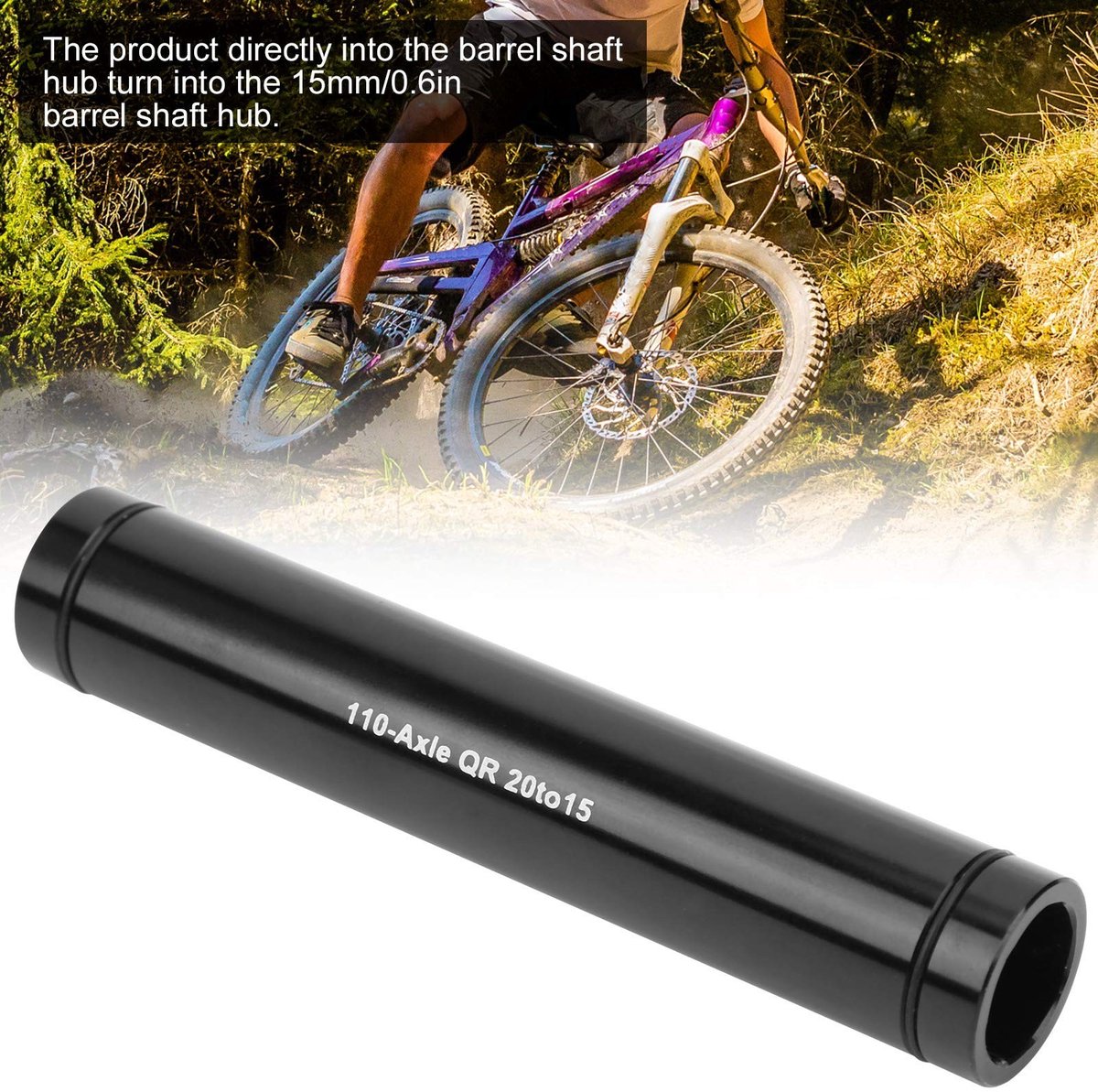 Dailygoods- Vorkas 20mm/15mm - Voorvork - Aluminium - Fietsaccessoires - Lichtgewicht - Duurzaam materiaal - As