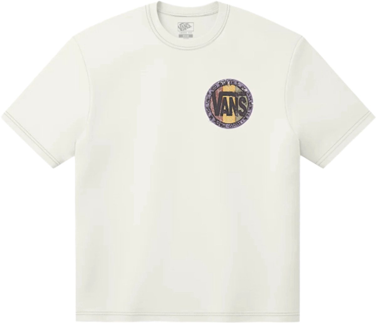 Vans botched circle t-shirt in de kleur ecru.