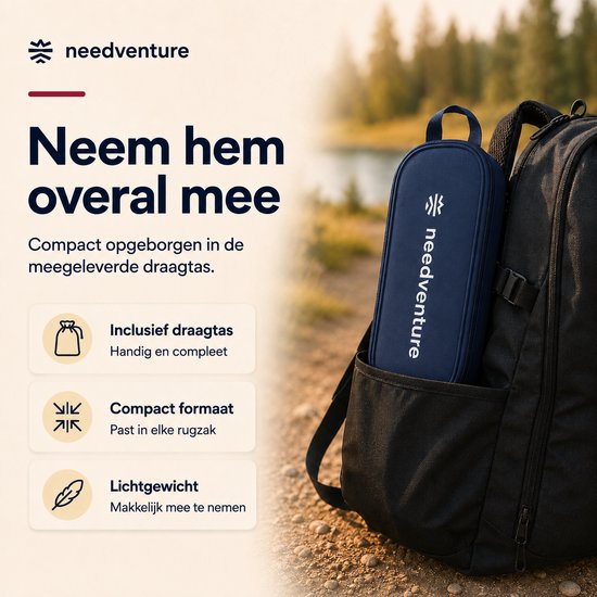 needventure® Campingstoel - Kampeerstoel - Strandstoel - Visstoel - Vouwstoel - Opvouwbaar - Inklapbaar - Lichtgewicht - Blauw van NEEDVENTURE® — afbeelding 4