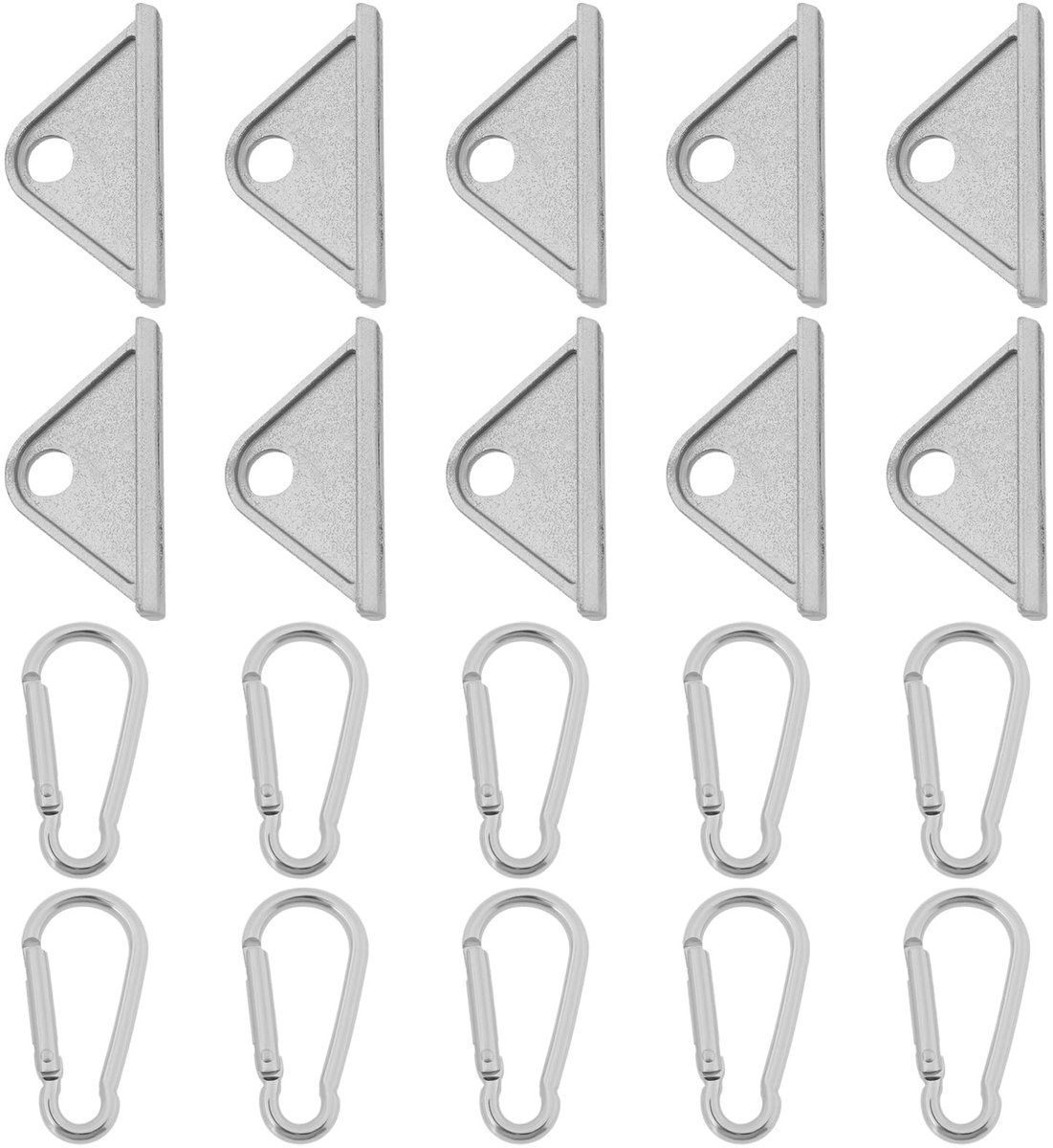 Dailygoods - 10 Stuks Glijdende Activiteitshaak voor 6 mm T-sleuf Aluminium Profiel