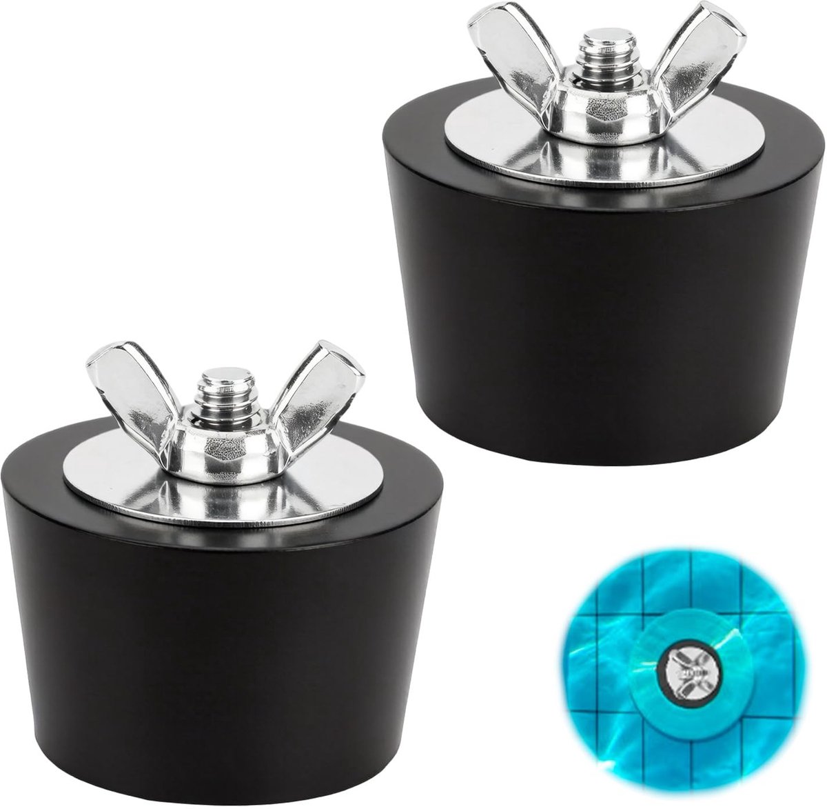 Dailygoods- Zwembadplug Winterklaar - 2x Expansiepluggen - 38mm Rubber - Pijpplug voor Spa Leidingen - Waterdicht - Voor winterbescherming