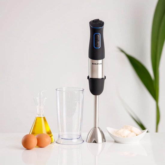 Staafmixer - Keukenapparaat - Eten Bereiden - 20 Snelheden Turbo - 600 ml - Wit Grijs — afbeelding 5