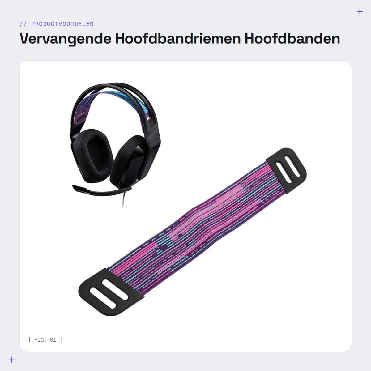 Dailygoods - Vervangende Hoofdbandriemen - Hoofdbanden voor Gamingheadset - Stevig en Duurzaam - Roze Blauw - Comfortabel en Flexibel - Geschikt voor...