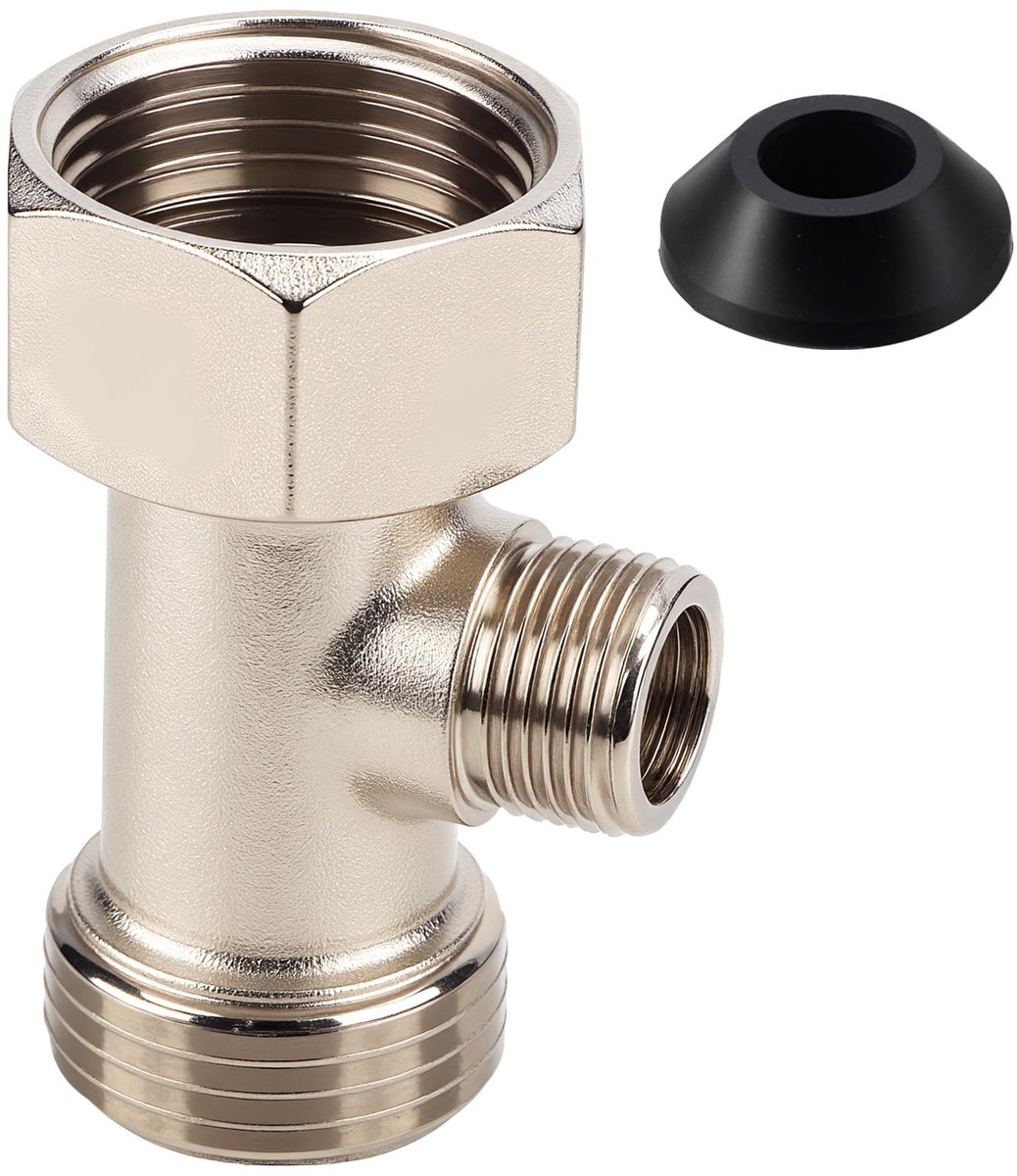 Dailygoods - Bidet T Adapter - 3-Way Toilet Faucet Splitter - 7/8 inch naar 3/8 inch - Voor Eenvoudige Installatie - Met Gasket - Voor Toilet en Badka...