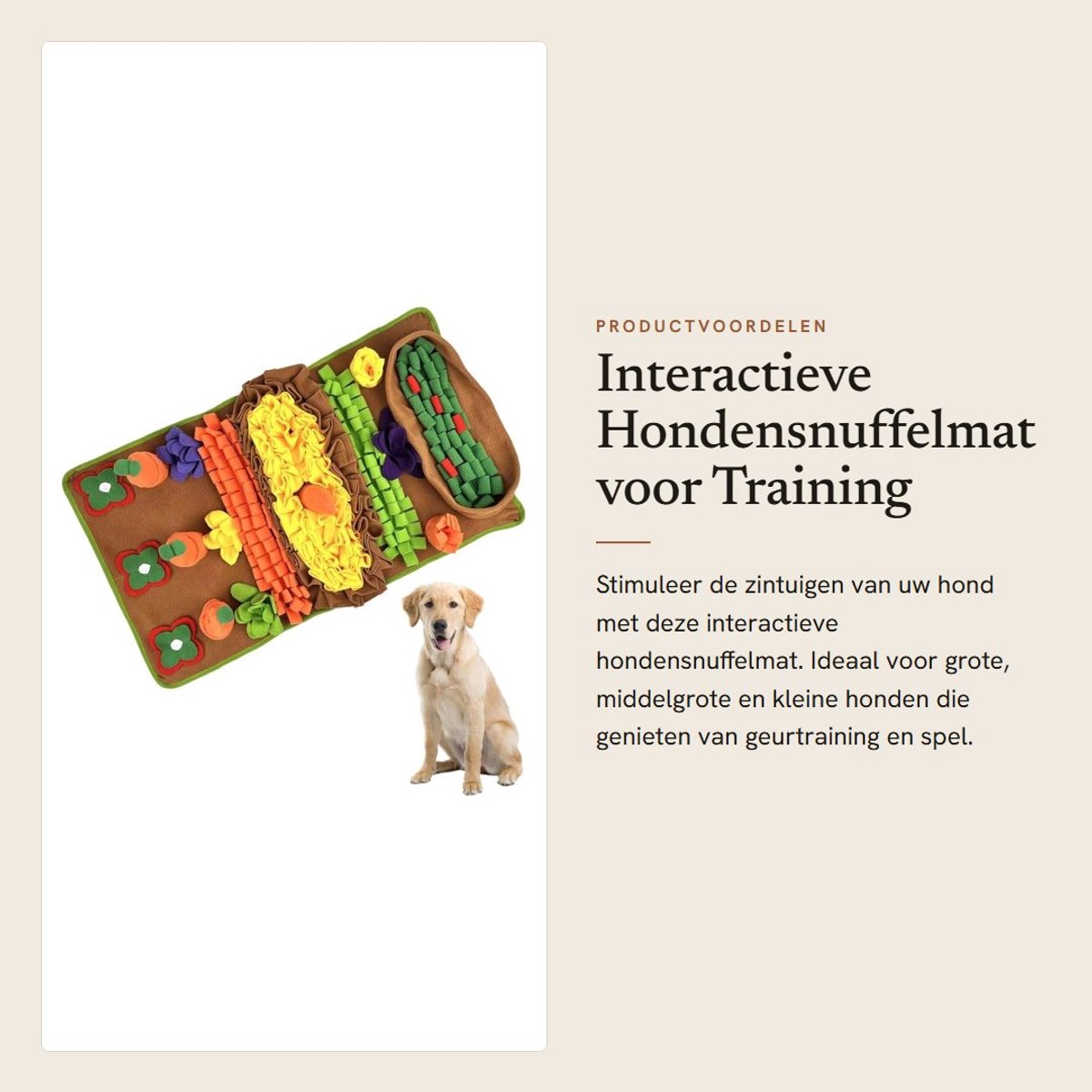 Dailygoods- Hondensnuffelmat Wasbaar - Interactief Geurtrainingsspeelgoed - Opvouwbaar - Zacht Fleece - Geschikt voor Grote/Middelgrote/Kleine Honden - Snuffelmat