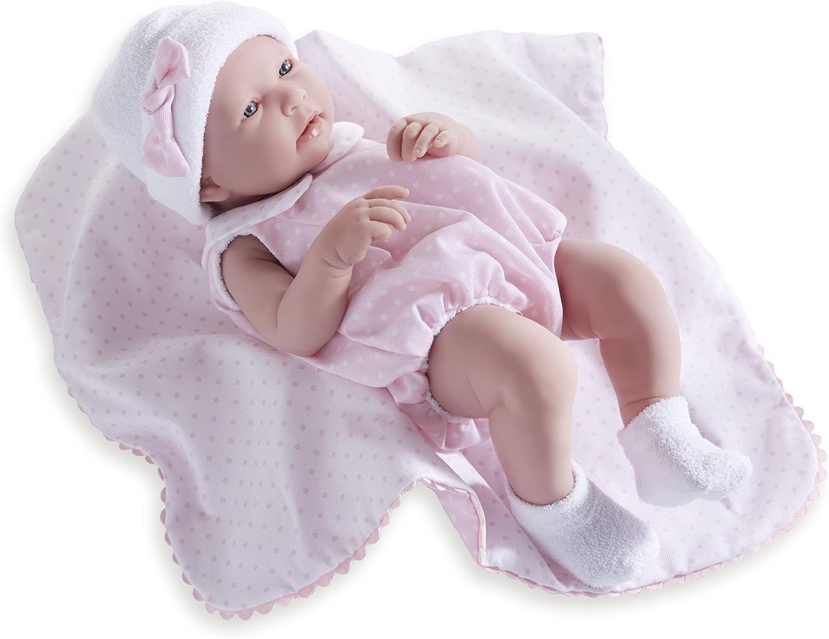 Babypop Meisje - Realistische Pop - Fantasie Spel - Anatomisch Correct - 43 cm - Roze