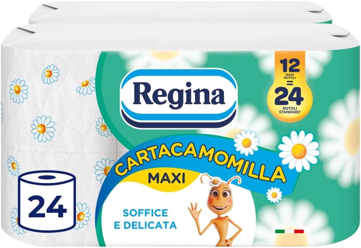 Toiletpapier - Zacht papier - Dagelijks gebruik - Kamille geur - 24 rollen - Meerkleurig