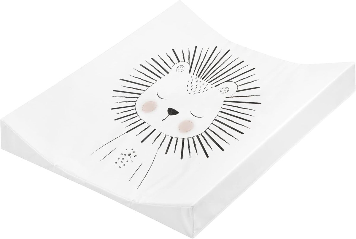 Commode mat - Baby verzorging - Baby verschonen - Verhoogde randen - 50x65 cm - Leeuw