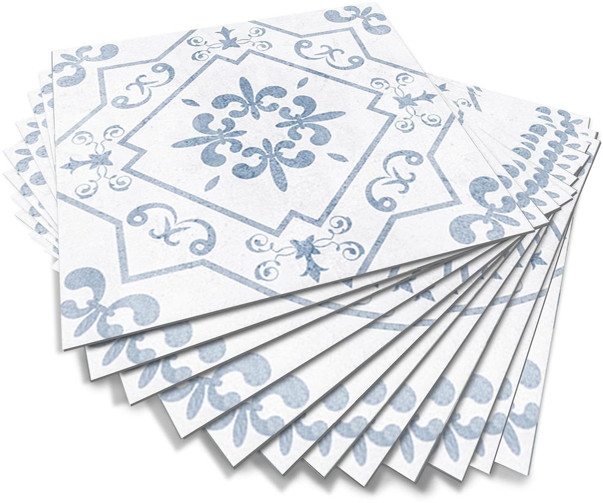 Dailygoods- Vloertegels Antislip - Peel & Stick - Zelfklevend - Vinyl - 20 x 20 cm - 12 Stuks - Milieuvriendelijk - Vloersticker
