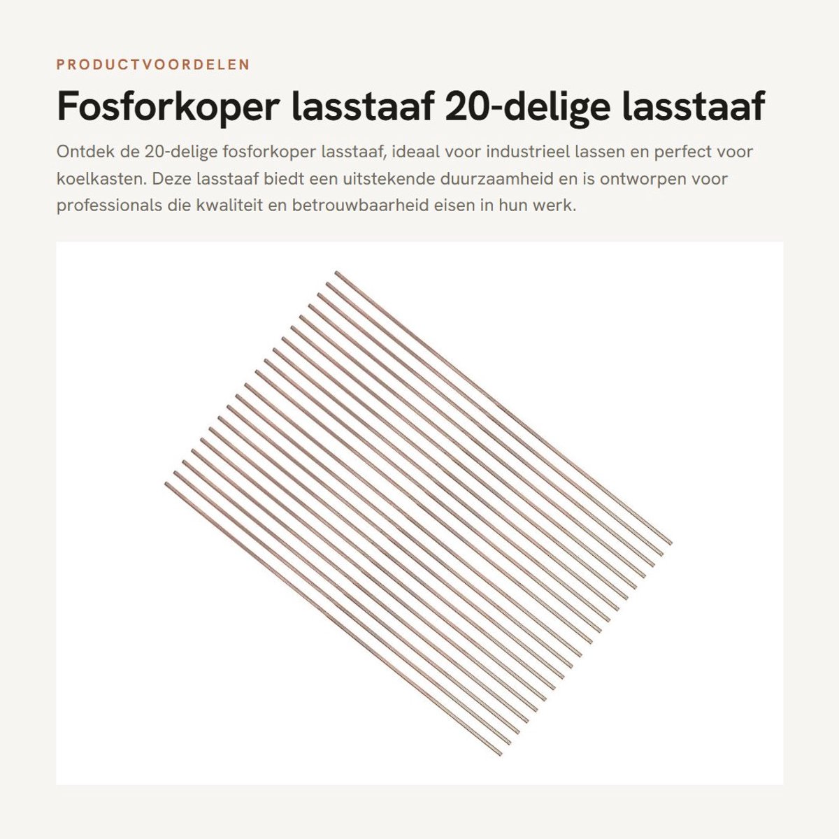 Dailygoods- Lasstaaf 20-delig - Duurzaam - Stabiel - Industrieel Lassen - Geschikt voor Koelkasten - Hoogwaardige Kwaliteit - Lasdraad