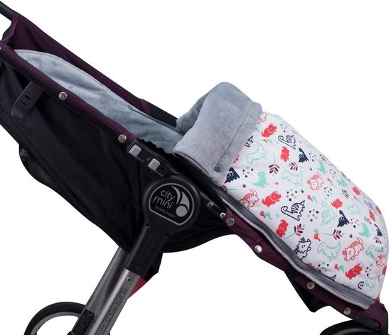 Voetenzak Kinderwagen - Baby Slaapzak - Comfortabel Reizen - Waterafstotende Buitenkant - 98 cm Lengte - Dino Print — afbeelding 2