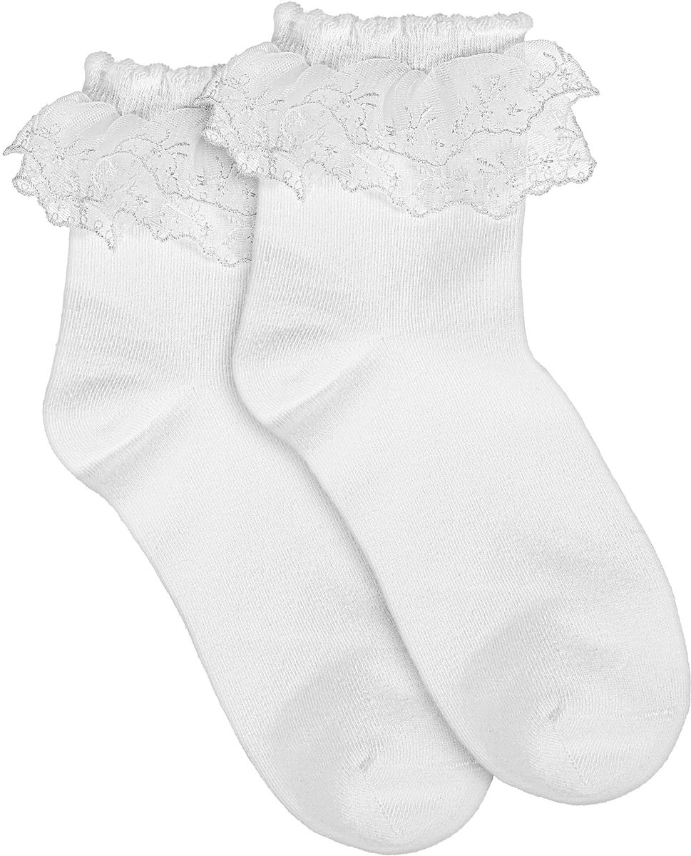 Dailygoods- Korte Sokken Katoen - Dames/Maiden - Ruches - Kawaii - Maat 5-9 - Schattige Look