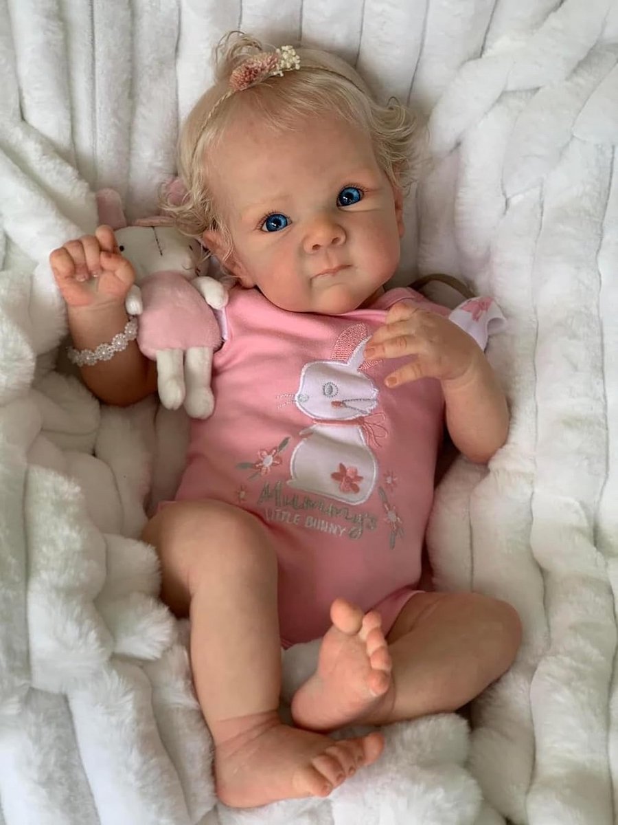 Levensgetrouwe Pop - Babypop Meisje - Spelen en Leren - Realistisch Gevoel - 48 cm - Roze